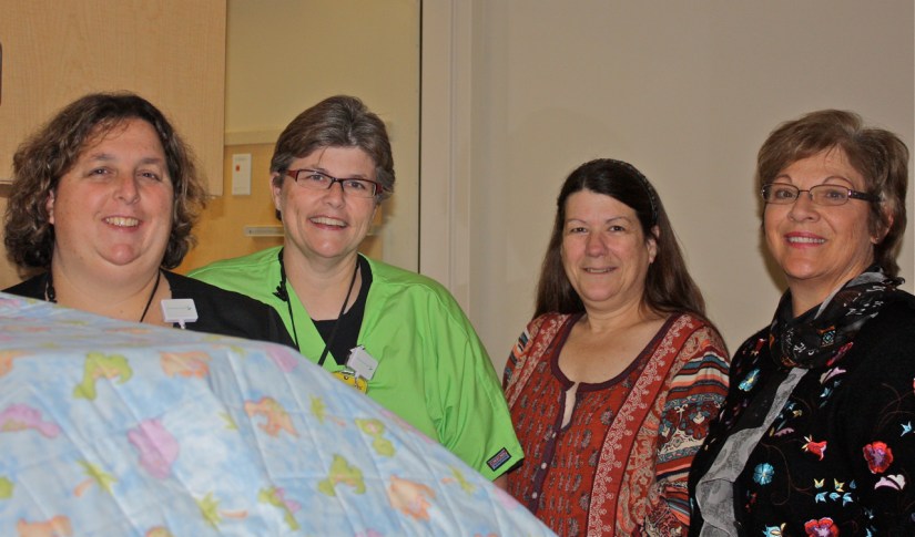 Left to right, Jill Bolduc, Level 2 Nurse specializes in Maternity, NICU, and Infant Demise. Melanie Lee, RN, Clinical Educator, contact person for Hazel Henderson.