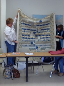 Janet's modern quilt pattern using traditional fabrics.