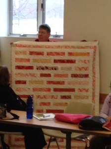 Carmen's gorgeous pink modern quilt.