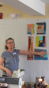 Bonnie Dwyer teaching Modern Improv Quilting
