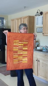 Jennifer Johnson's modern quilt is made from only 5 colors.