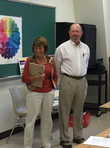 Our meeting of the Maine Modern Quilters was held on September 26,2015 At L/A College in Lewiston. The program featured Ron Blake, who gave us a very informative talk on threads. Hi wife, Lisa, judged the Tula Pink block of the month quilts.
