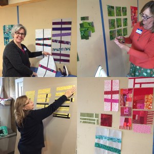 Learning new techniques with Sue, Betsy and Sharon that they had learned from a workshop with Weeks Ringle.