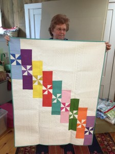 Diane showed off her award winning quilt.